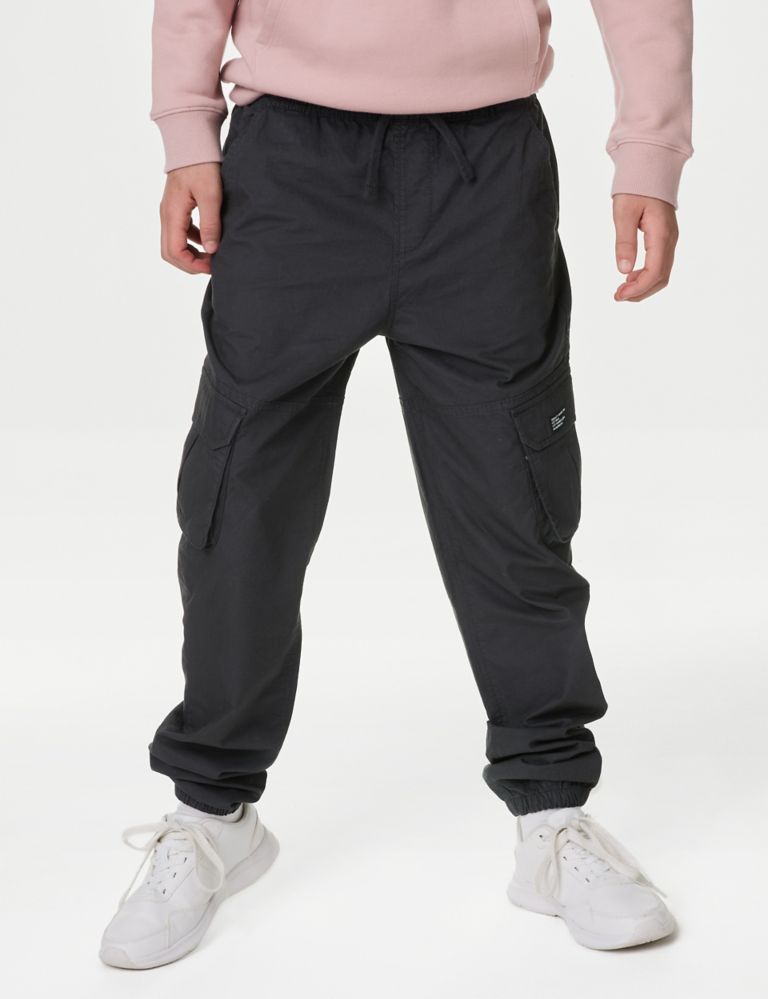 Pure Cotton Cargo Trousers (6-16 Yrs) 4 of 5