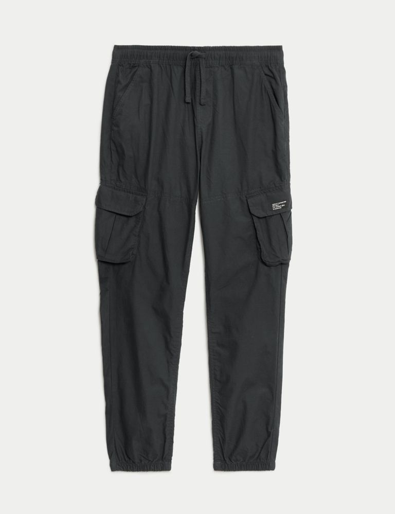 Pure Cotton Cargo Trousers (6-16 Yrs) 2 of 5