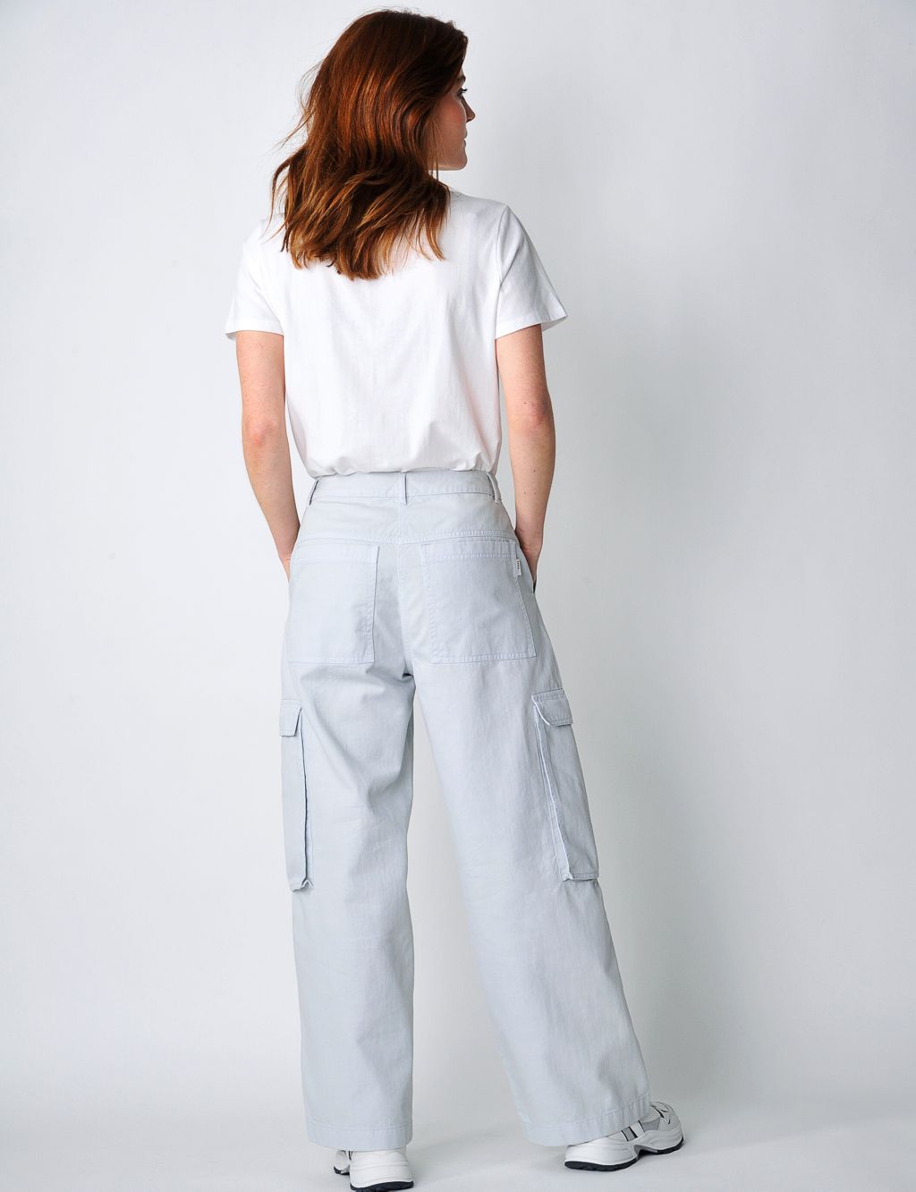 Pure Cotton Cargo Wide Leg Trousers 2 of 5