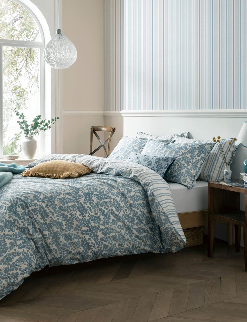 Pure Cotton Cariad Spray Bedding Set Laura Ashley M&S
