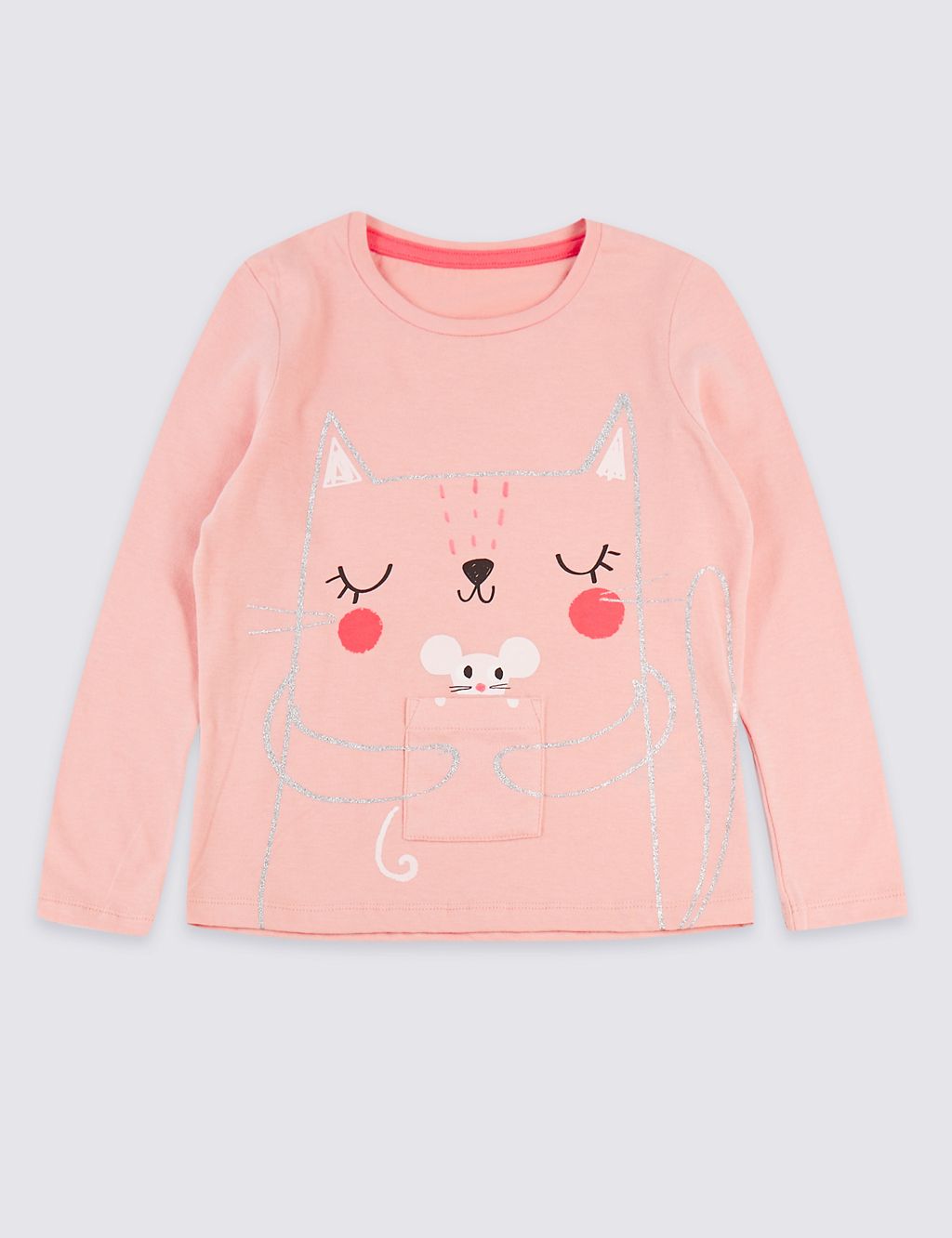 Pure Cotton Cat & Mouse Top (3 Months - 7 Years) 1 of 4
