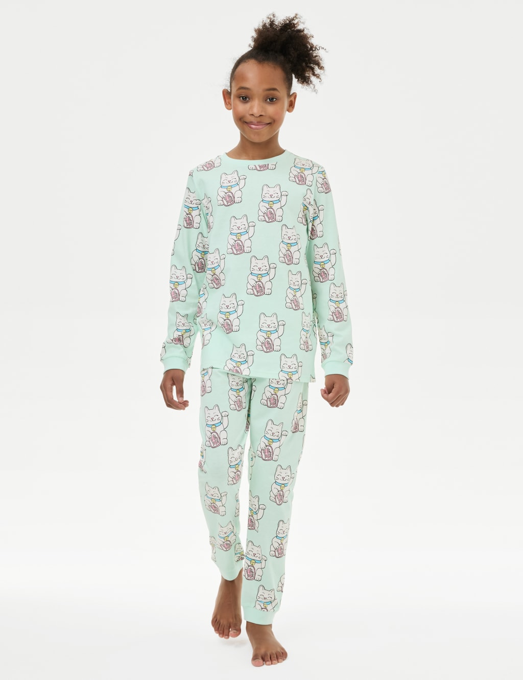 Pure Cotton Cat Pyjamas (7-14 Yrs) 3 of 6