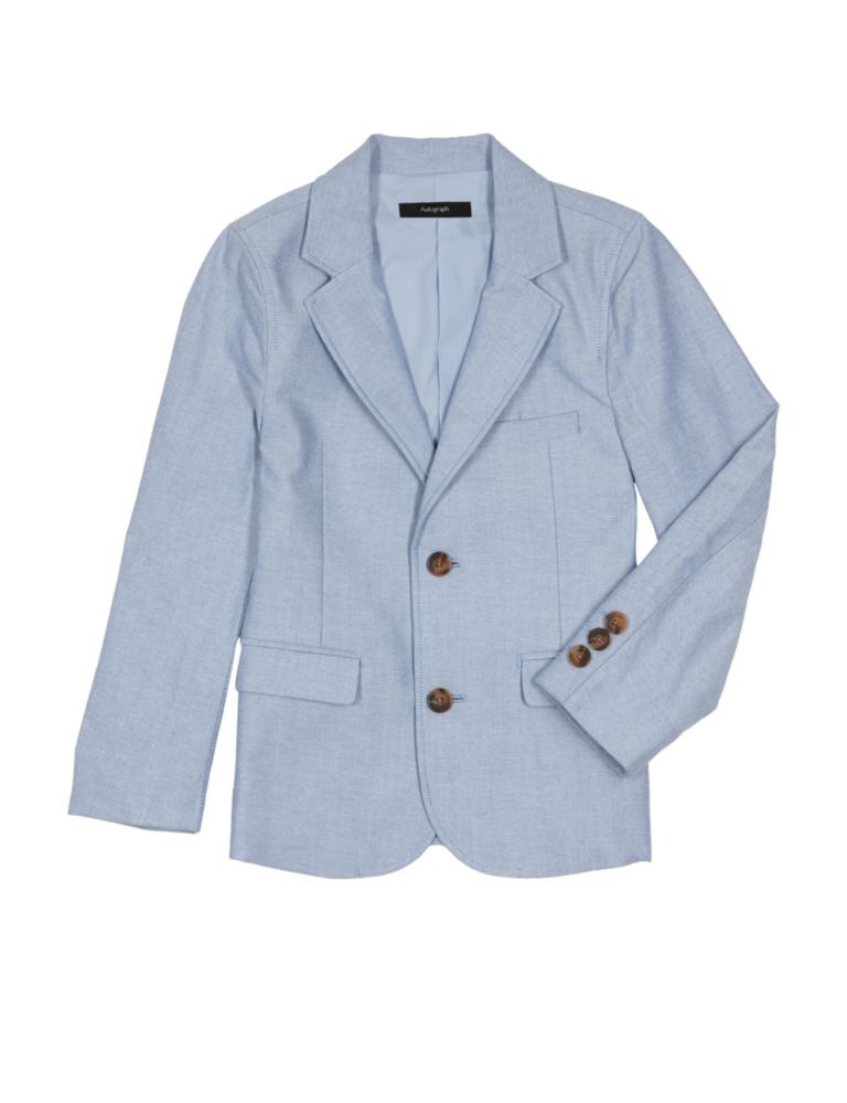Pure Cotton Chambray Blazer (1-7 Years) 2 of 5