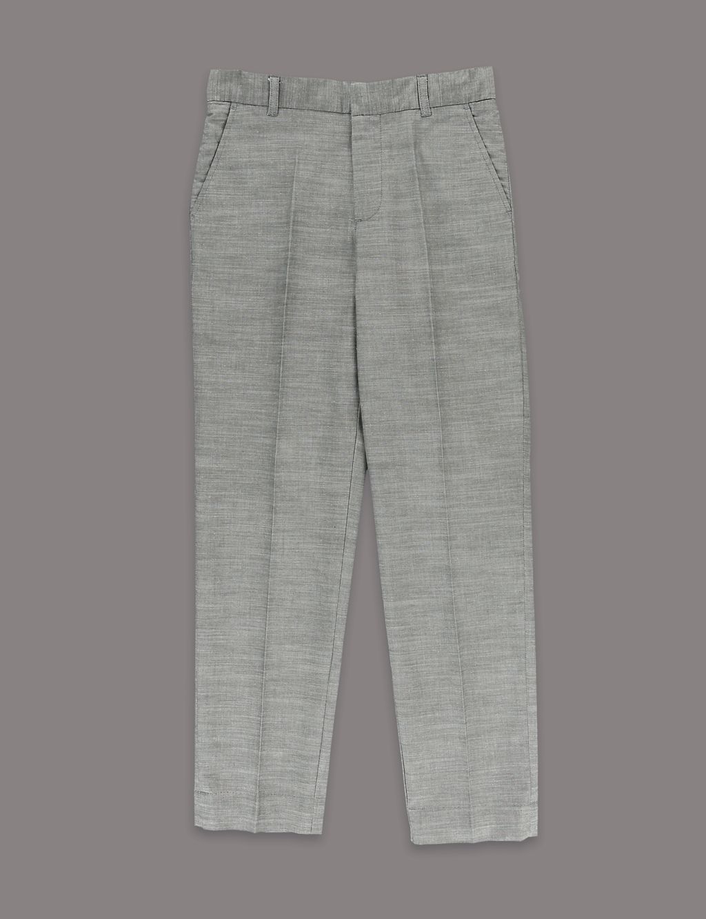 Pure Cotton Chambray Trousers (5-14 Years) 1 of 3