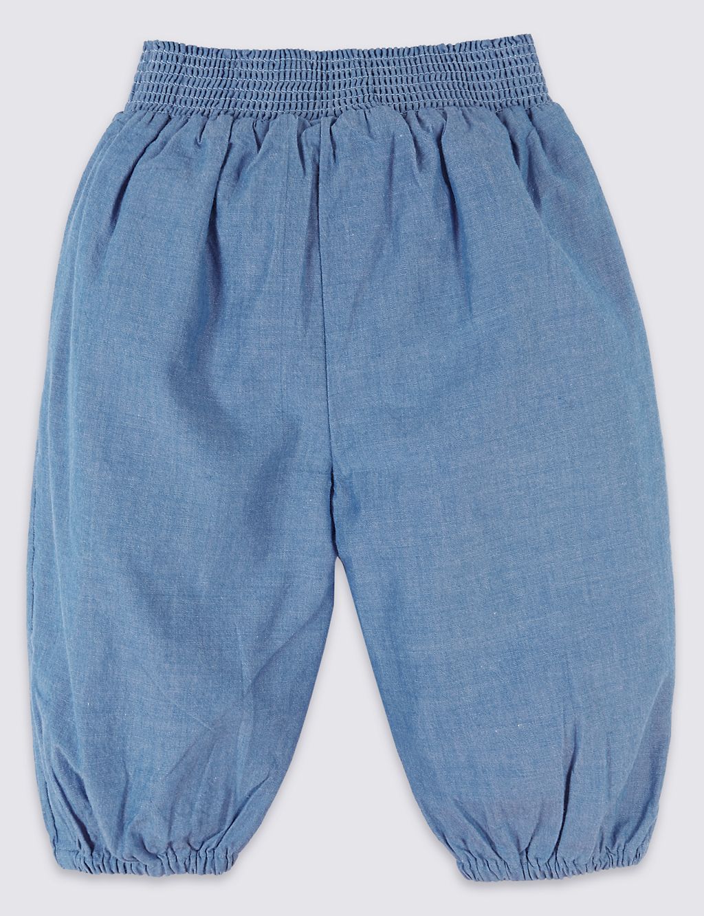 Pure Cotton Chambray Trousers 1 of 3
