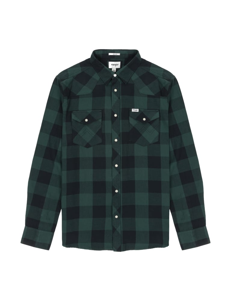 Wrangler wrancher flannel shirt best sale