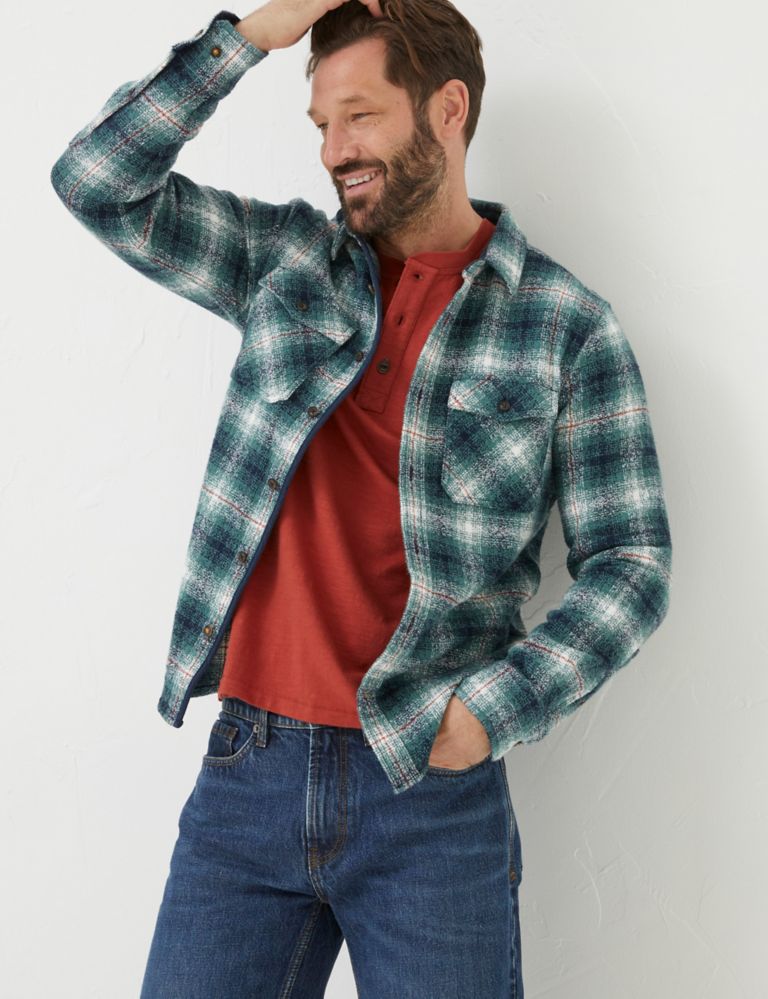 Pure Cotton Check Flannel Shirt | FatFace | M&S