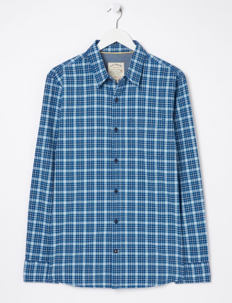Buy Pure Cotton Check Flannel Shirt | FatFace | M&S