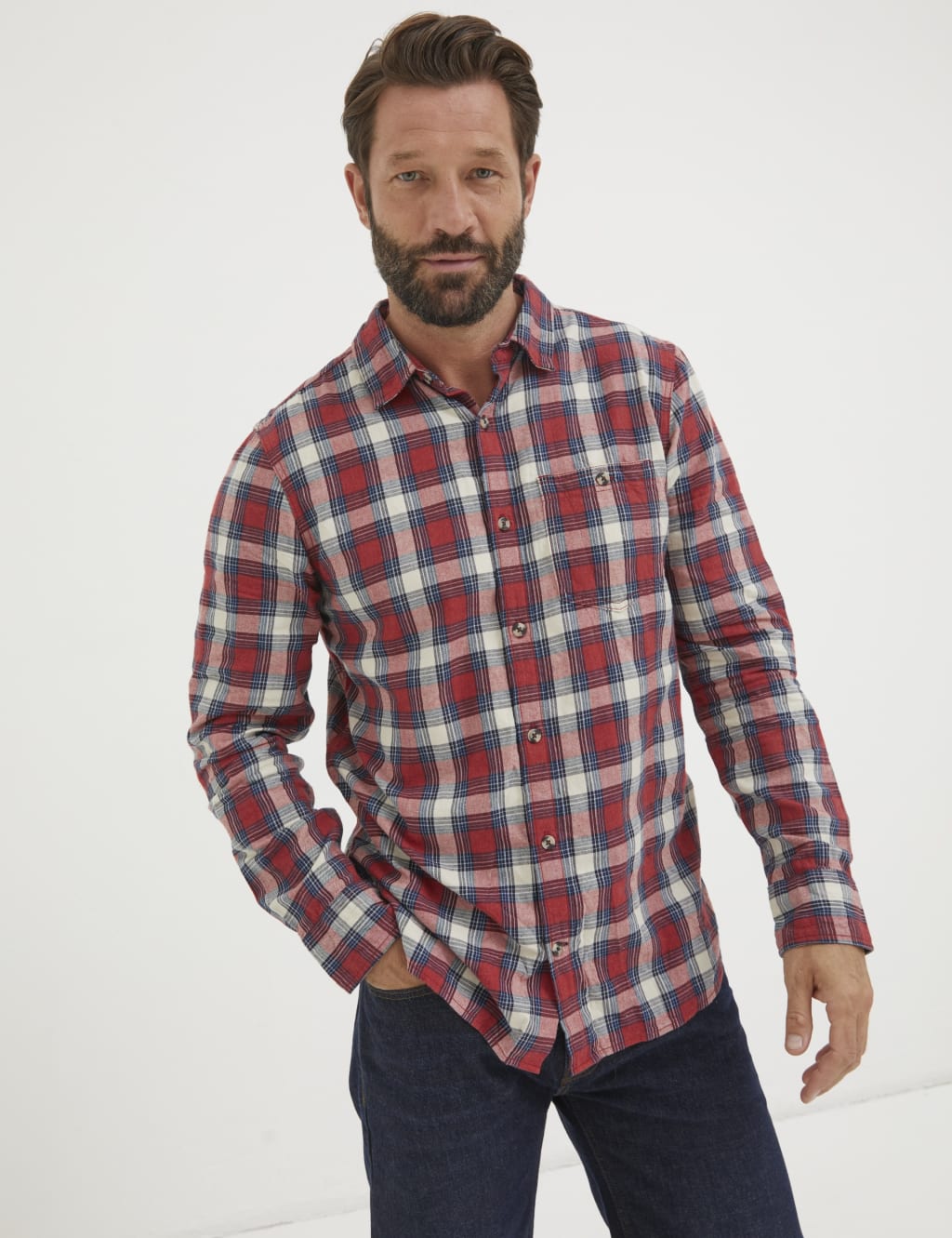 Pure Cotton Check Flannel Shirt | FatFace | M&S