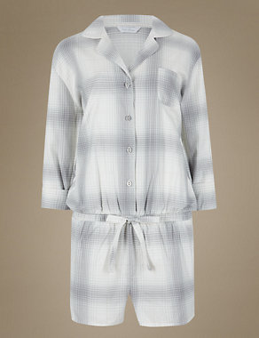 Pure Cotton Check Onesie Image 2 of 4