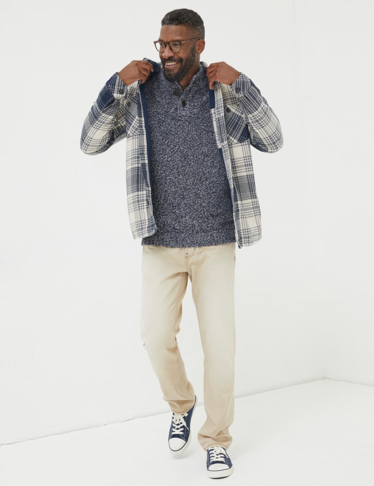 Pure Cotton Check Overshirt 1 of 6