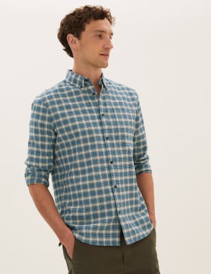 Button-Down Collar Washed Oxford Shirt 