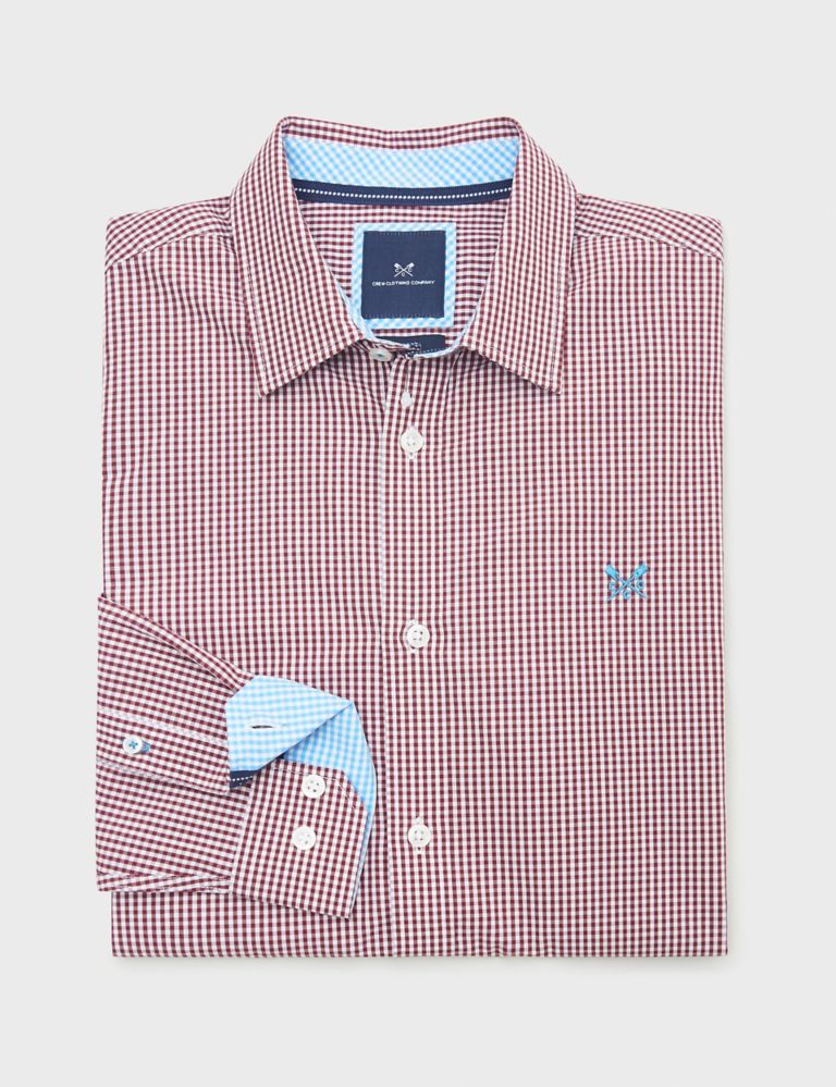 Pure Cotton Check Oxford Shirt | Crew Clothing | M&S