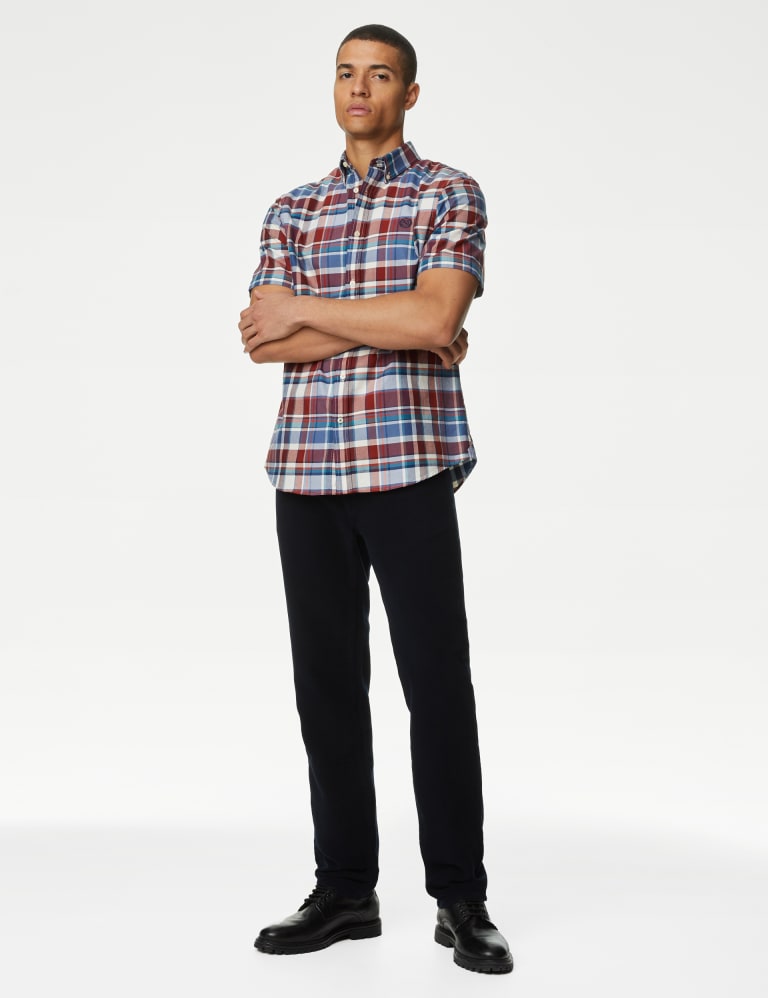 Check detail cotton deals oxford shirt