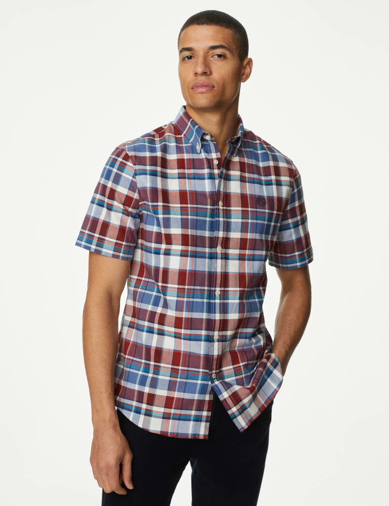 Pure Cotton Check Oxford Shirt