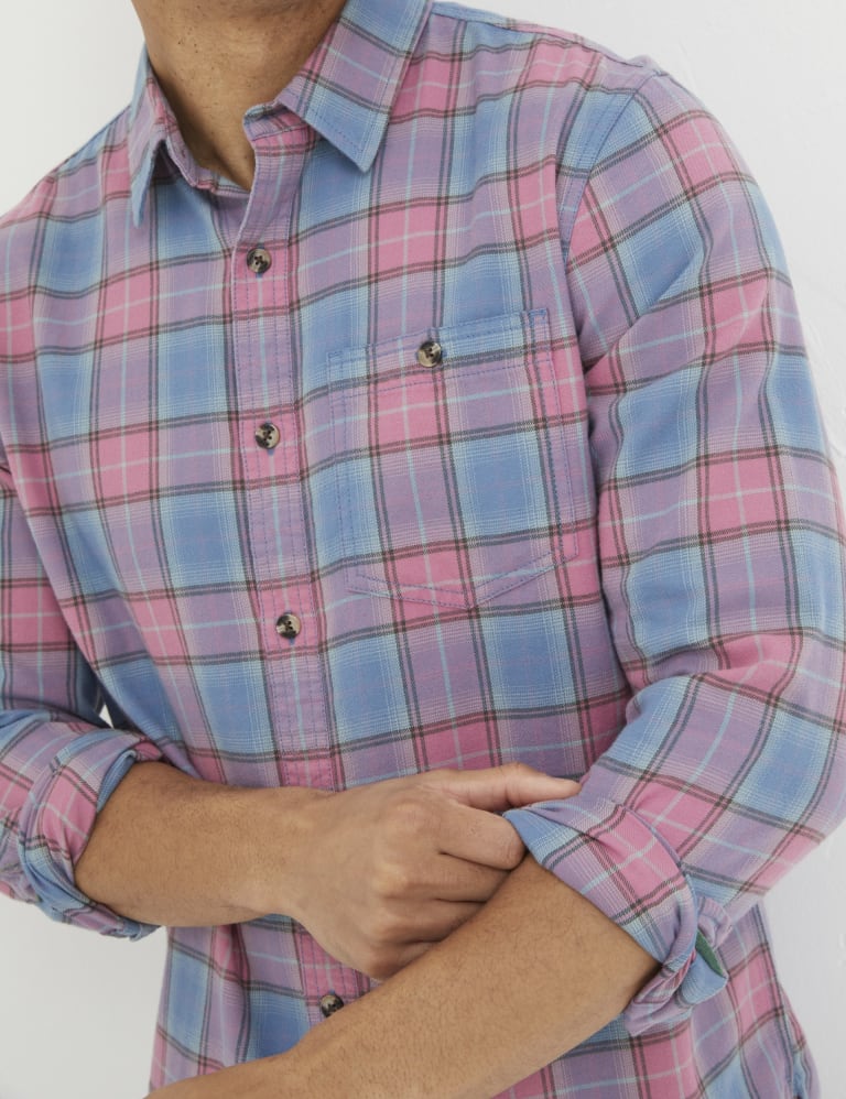 Checked oxford hot sale shirt