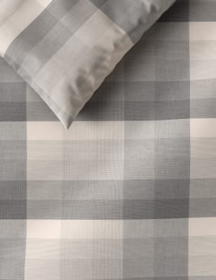 Pure Cotton Checked Bedding Set Image 2 of 4