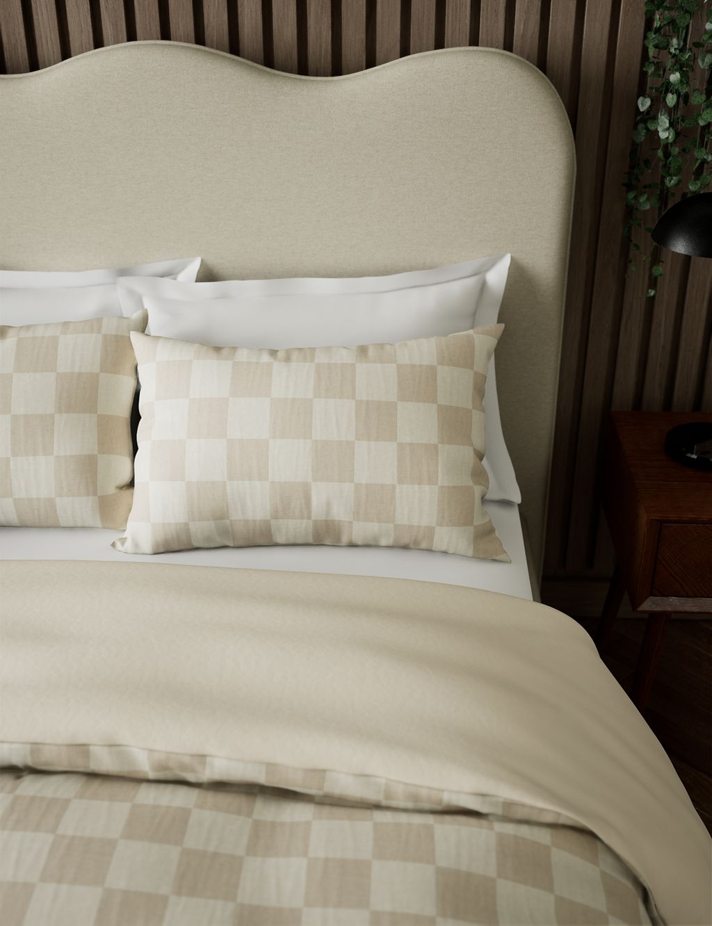 Pure Cotton Checked Bedding Set 7 of 8