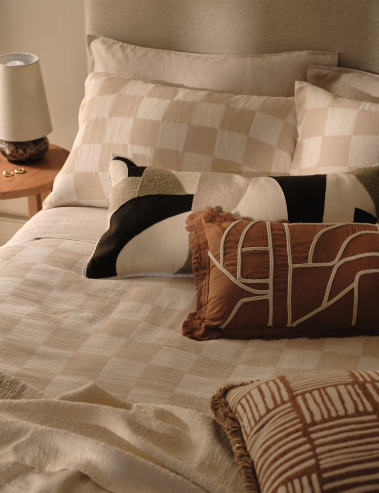 Pure Cotton Checked Bedding Set 6 of 8