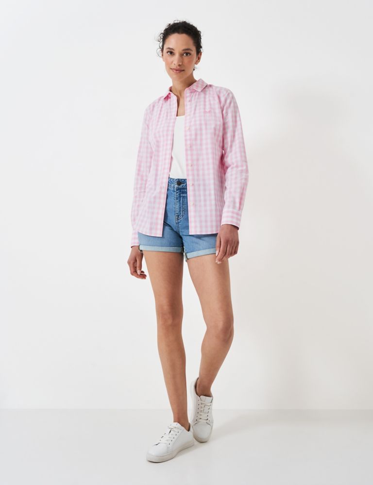Pure Cotton Checked Collared Shirt 3 of 5