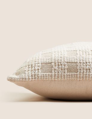 Pure Cotton Checked Cushion Image 2 of 9