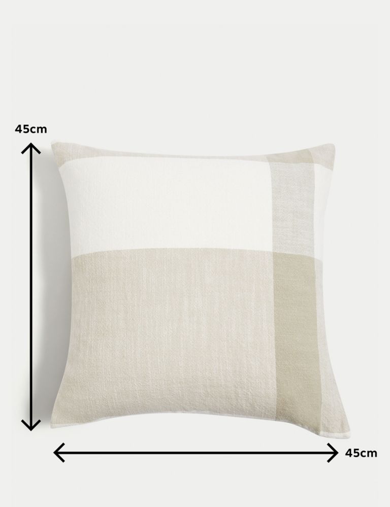 Pure Cotton Checked Cushion 5 of 5