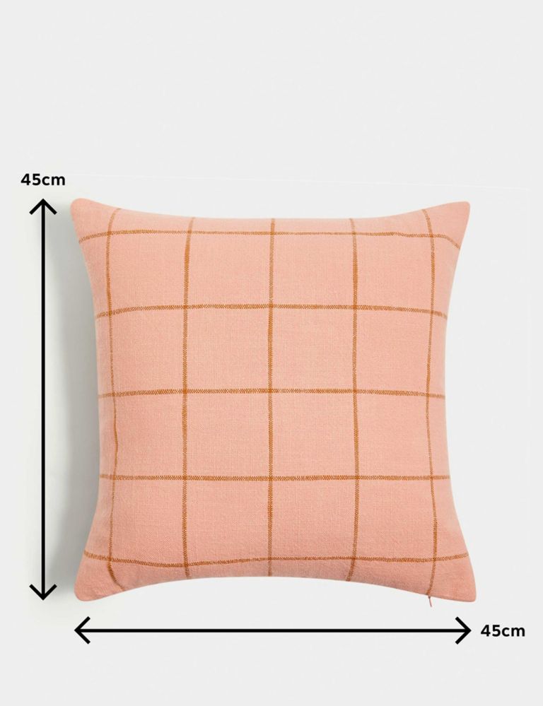 Pure Cotton Checked Cushion 6 of 6