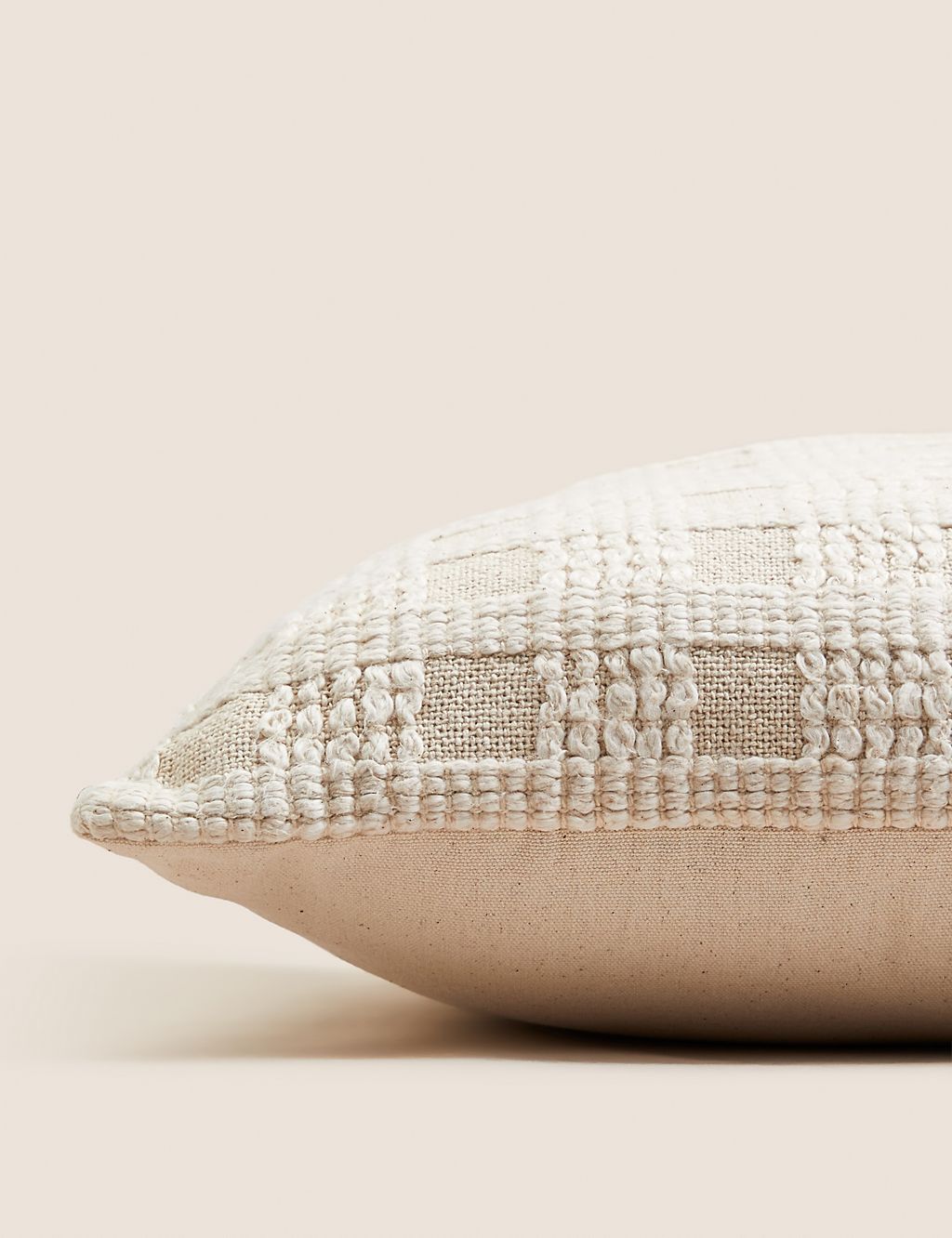 Pure Cotton Checked Cushion 1 of 8