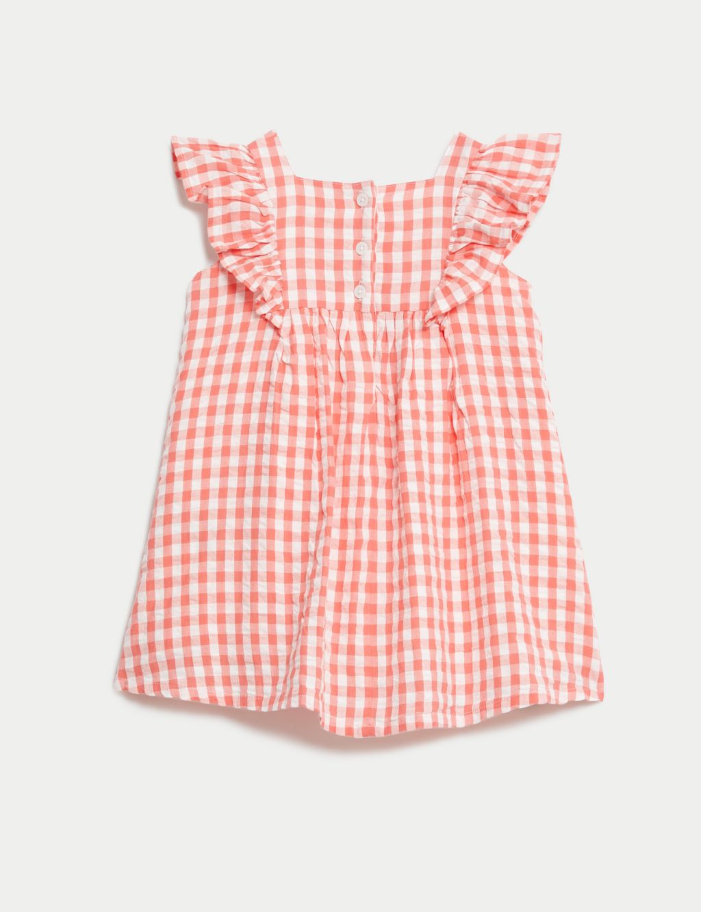 Pure Cotton Checked Dress (0-3 Yrs) 2 of 5