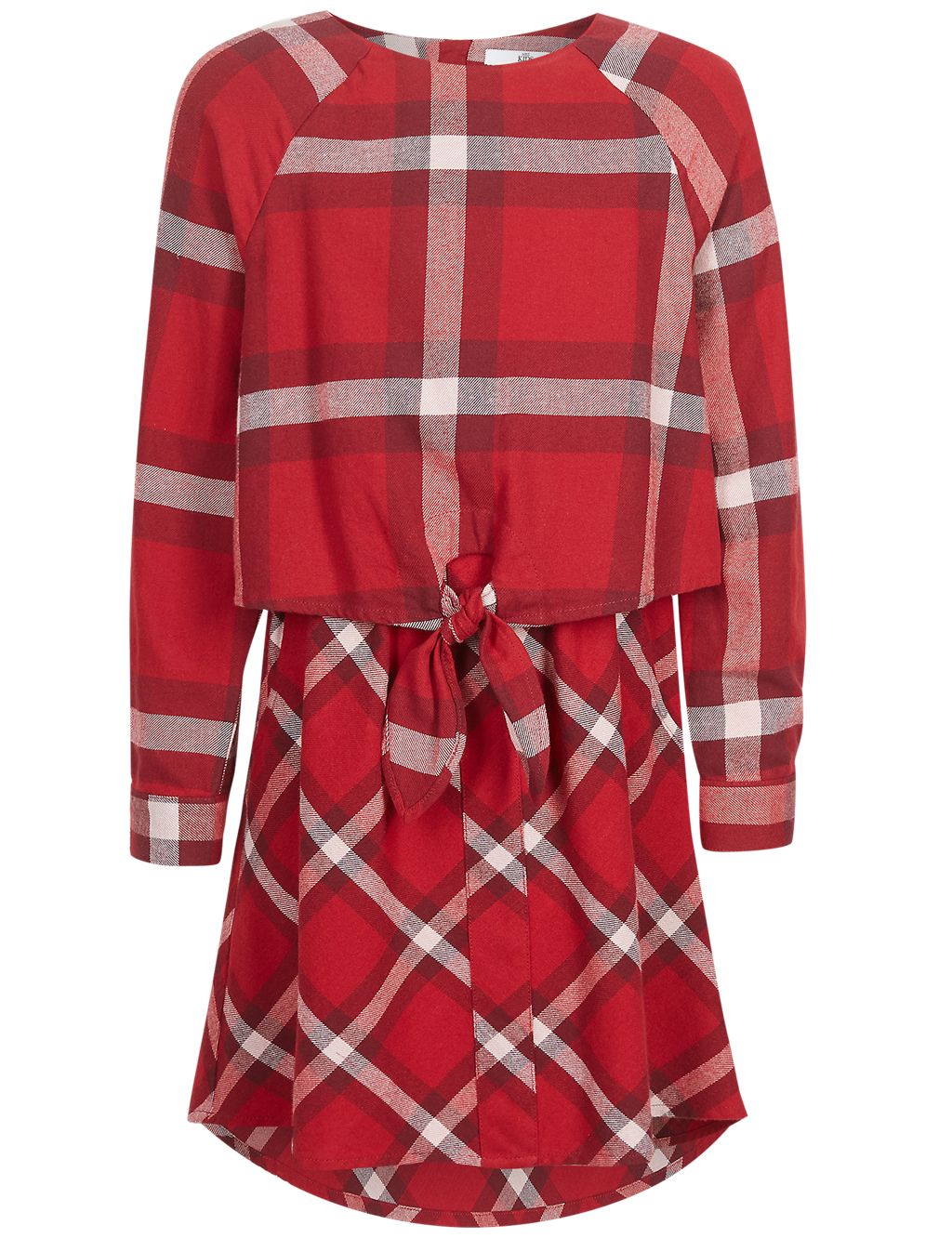 Pure Cotton Checked Dress (3-14 Years) 4 of 5