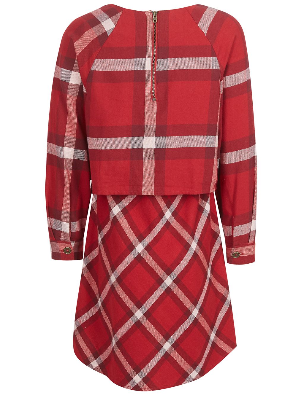 Pure Cotton Checked Dress (3-14 Years) 5 of 5