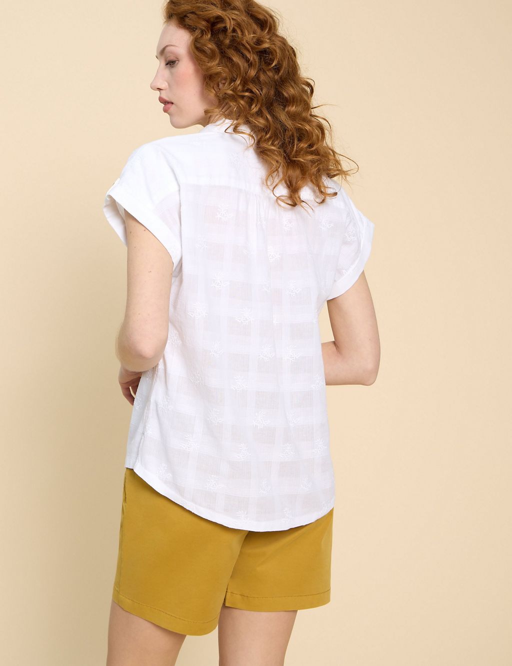 Pure Cotton Checked Embroidered Shirt 4 of 6
