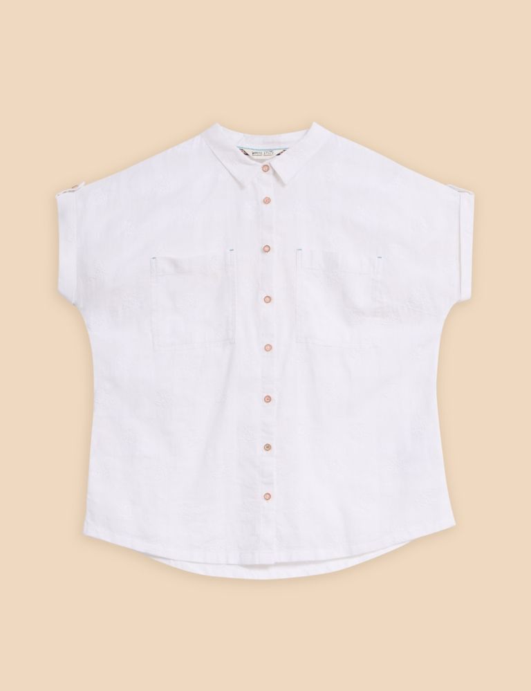 Pure Cotton Checked Embroidered Shirt 2 of 6