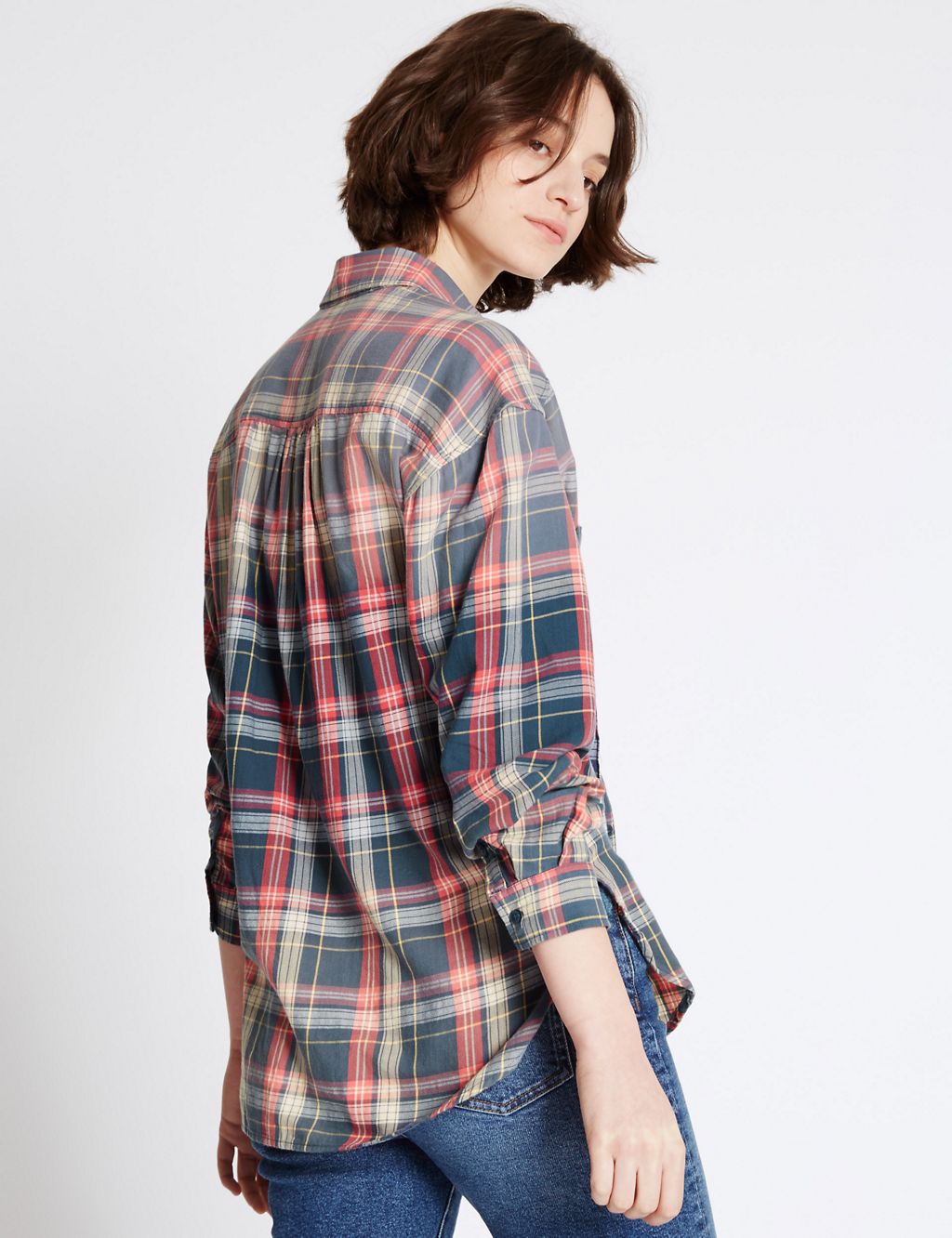 Pure Cotton Checked Long Sleeve Shirt 2 of 4