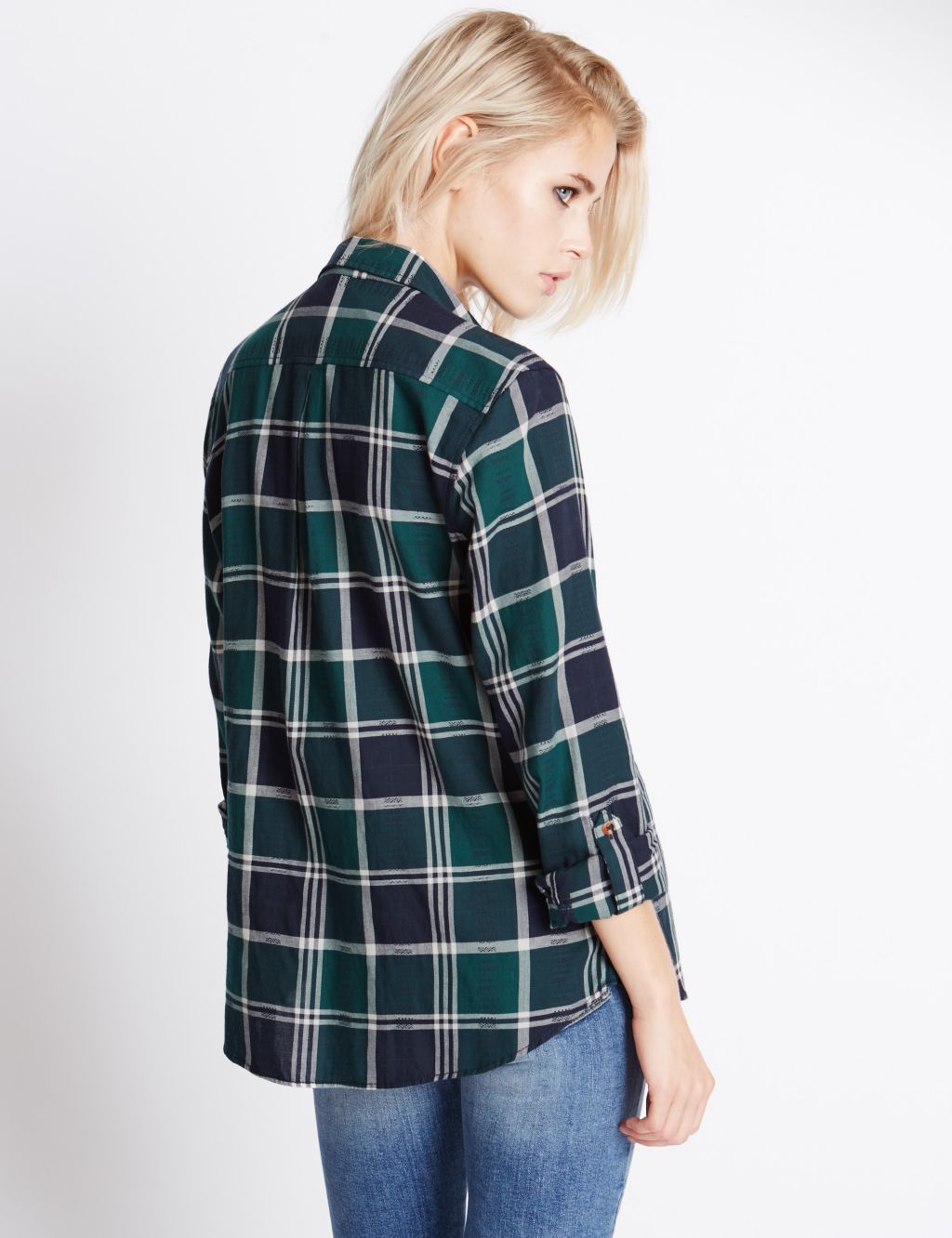 Pure Cotton Checked Long Sleeve Shirt 2 of 4
