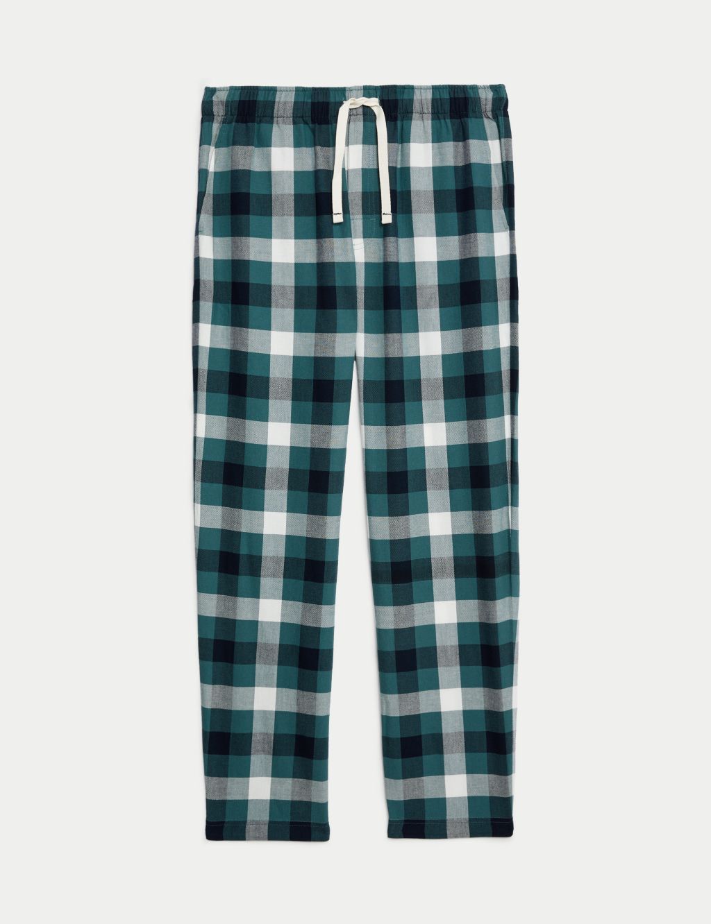 Pure Cotton Checked Loungewear Bottoms 1 of 5