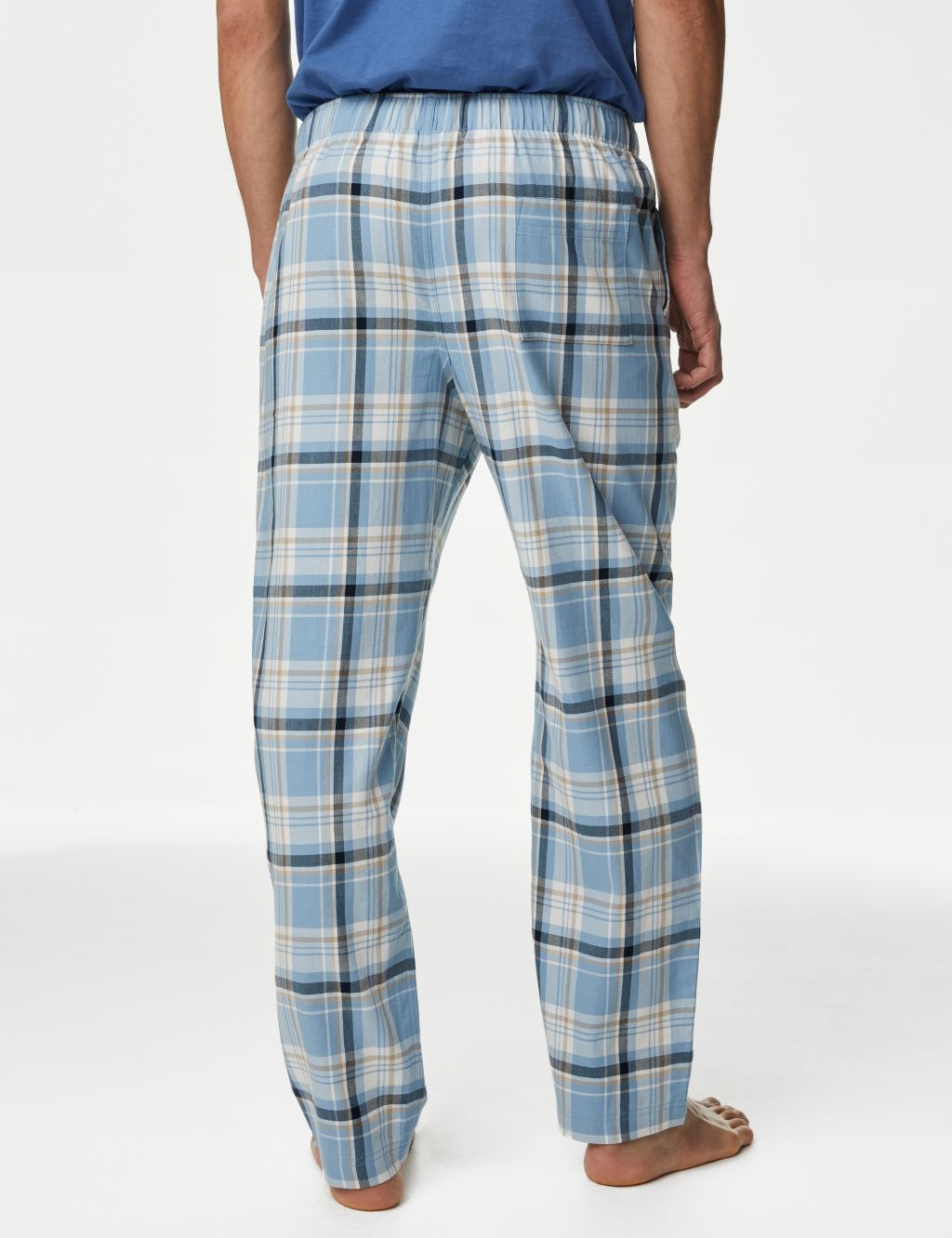 Pure Cotton Checked Loungewear Bottoms 5 of 5