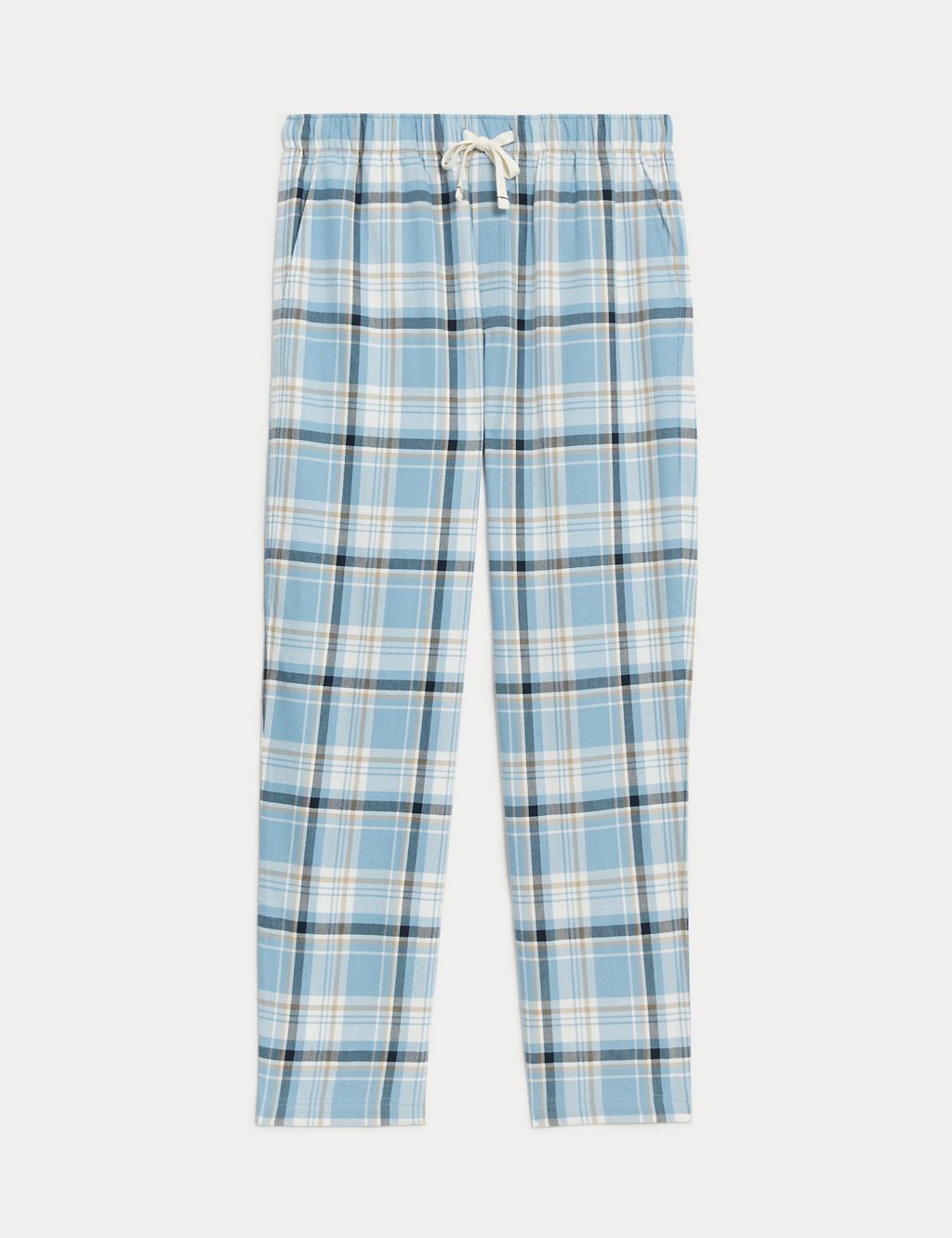 Pure Cotton Checked Loungewear Bottoms 1 of 5