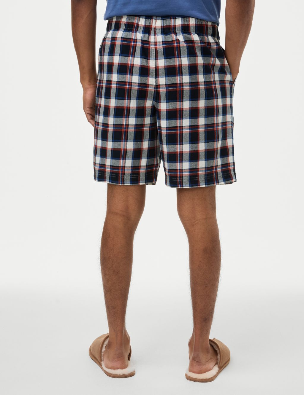 Pure Cotton Checked Loungewear Shorts 5 of 5