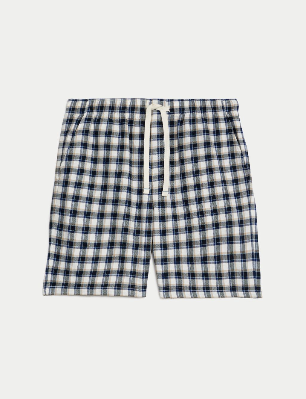 Pure Cotton Checked Loungewear Shorts 1 of 5