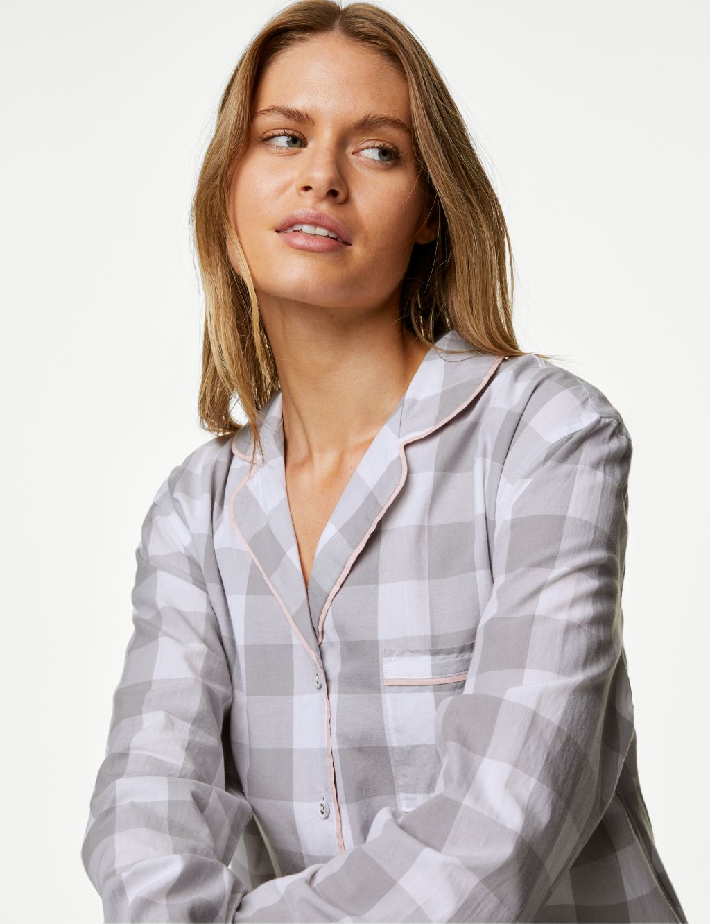 Pure Cotton Checked Nightshirt | Body by M&S | M&S