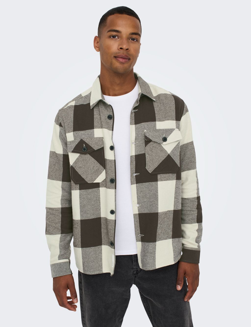 Pure Cotton Checked Overshirt 7 of 7
