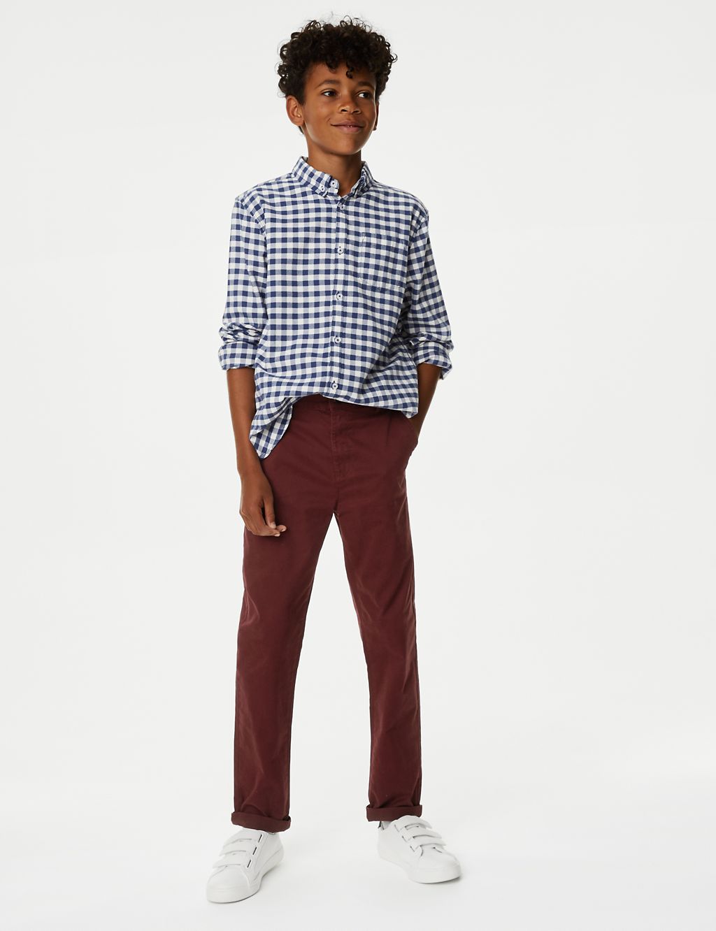 Pure Cotton Checked Oxford Shirt (6-16 Yrs) | M&S Collection | M&S