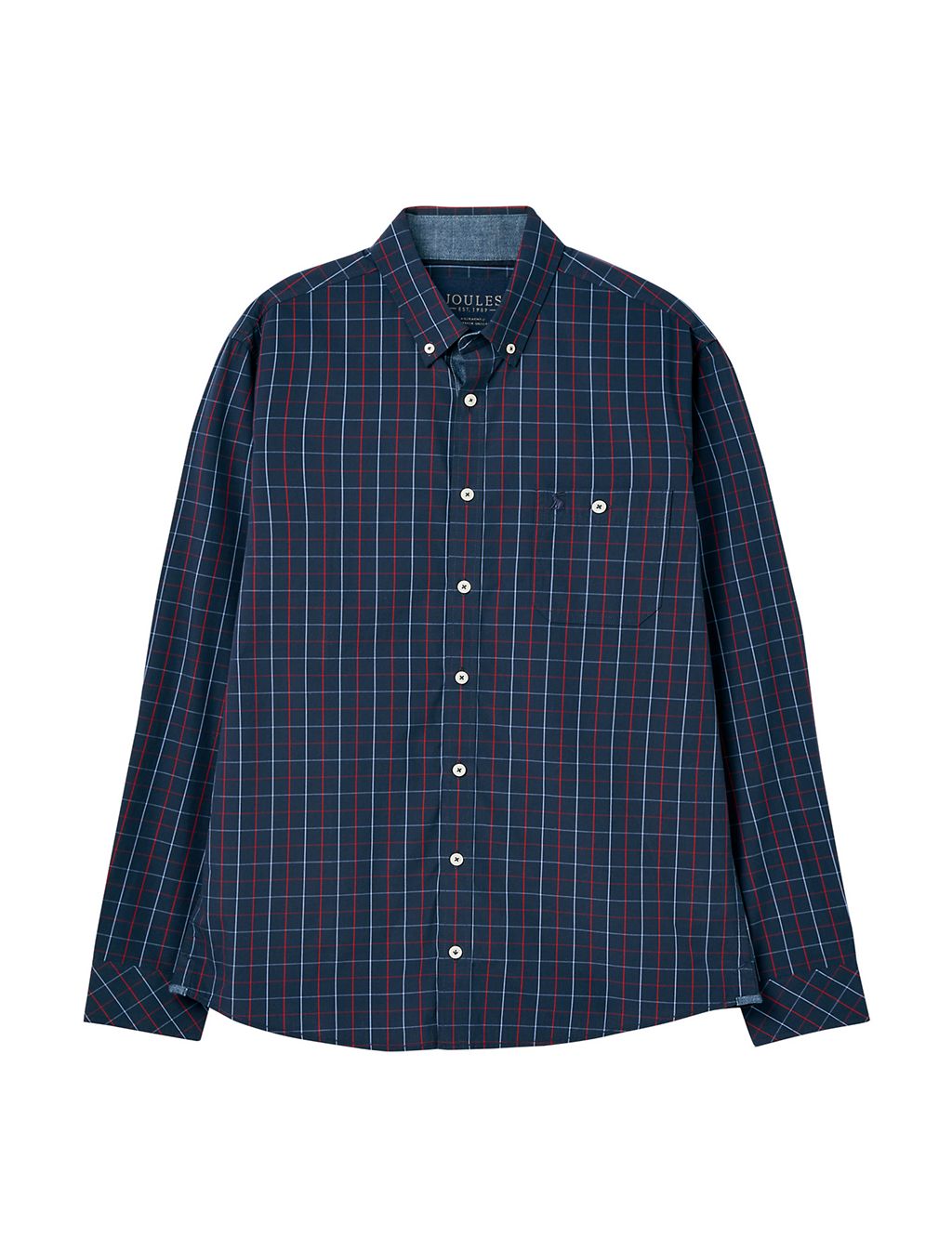 Pure Cotton Checked Oxford Shirt 1 of 6
