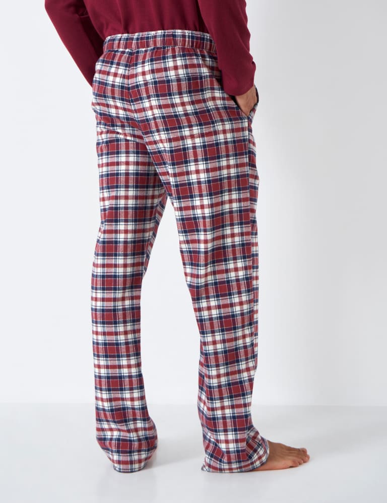 Pure Cotton Checked Pyjama Bottoms 4 of 5