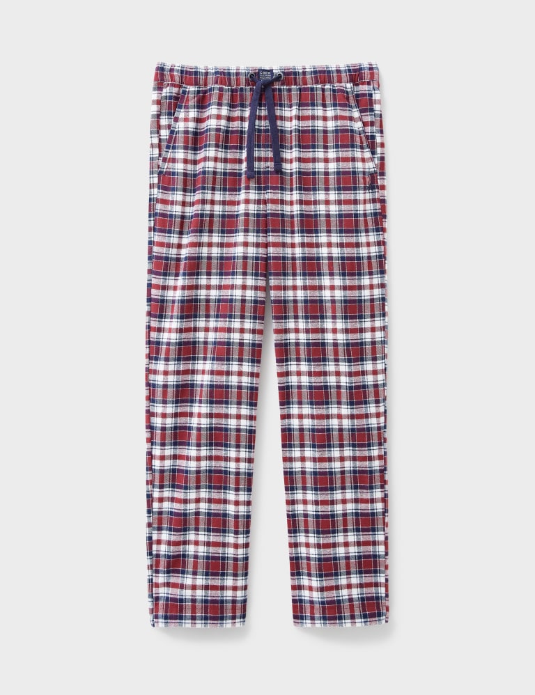 Pure Cotton Checked Pyjama Bottoms 2 of 5