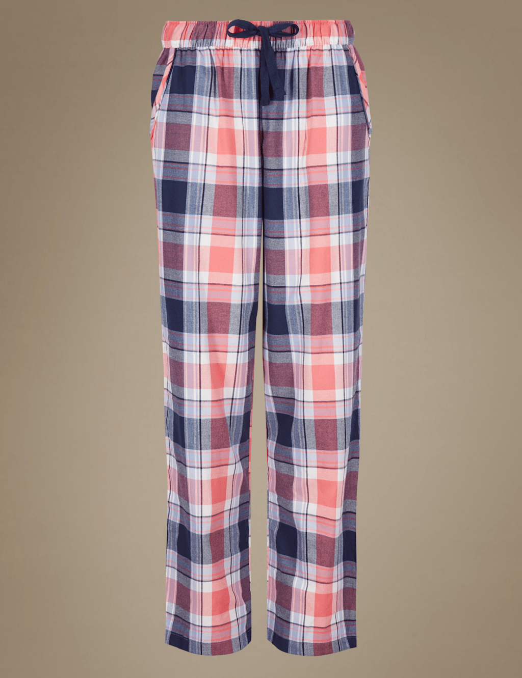 Pure Cotton Checked Pyjama Bottoms M&S Collection M&S