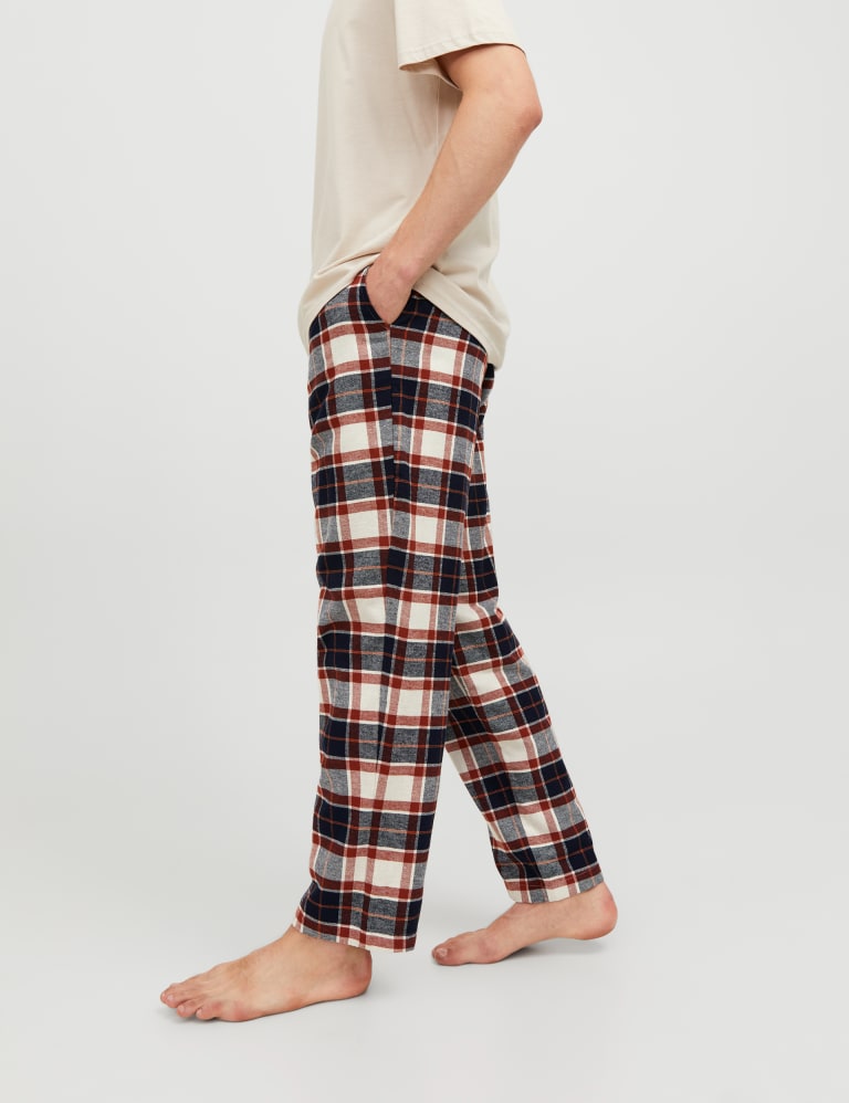 2pk Pure Cotton Checked Pyjama Bottoms