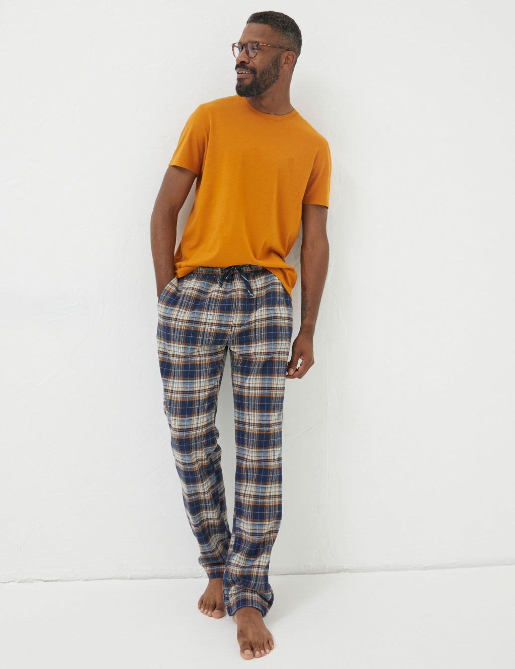 Mens checkered pyjama cheap bottoms