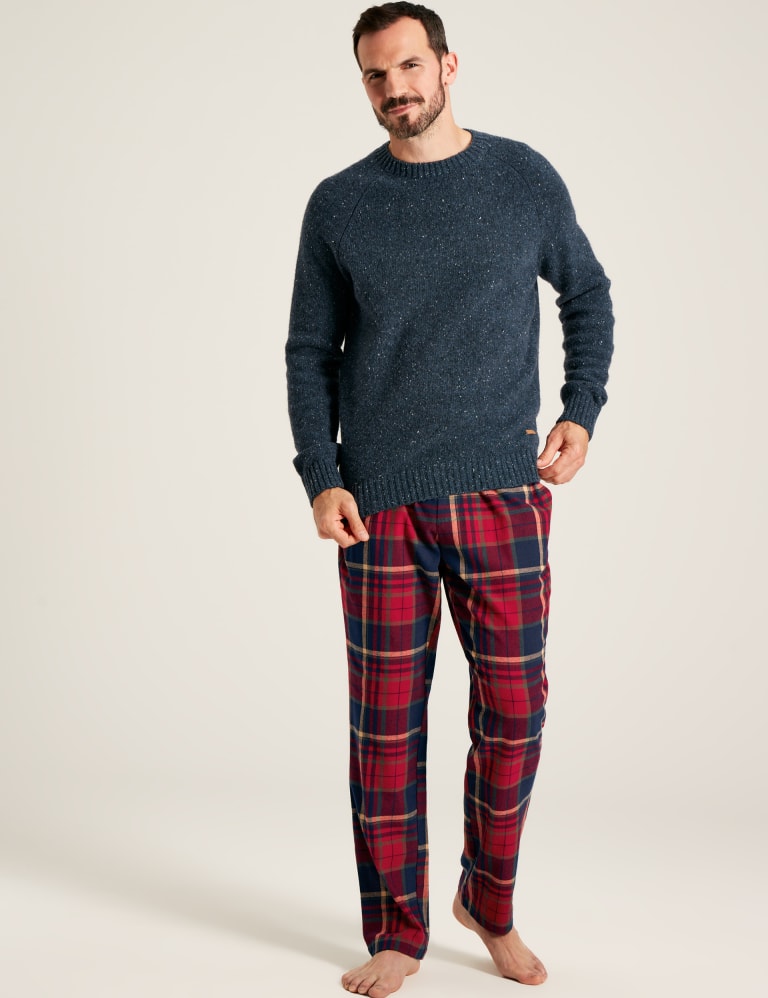 Pure Cotton Checked Pyjama Bottoms Joules M S